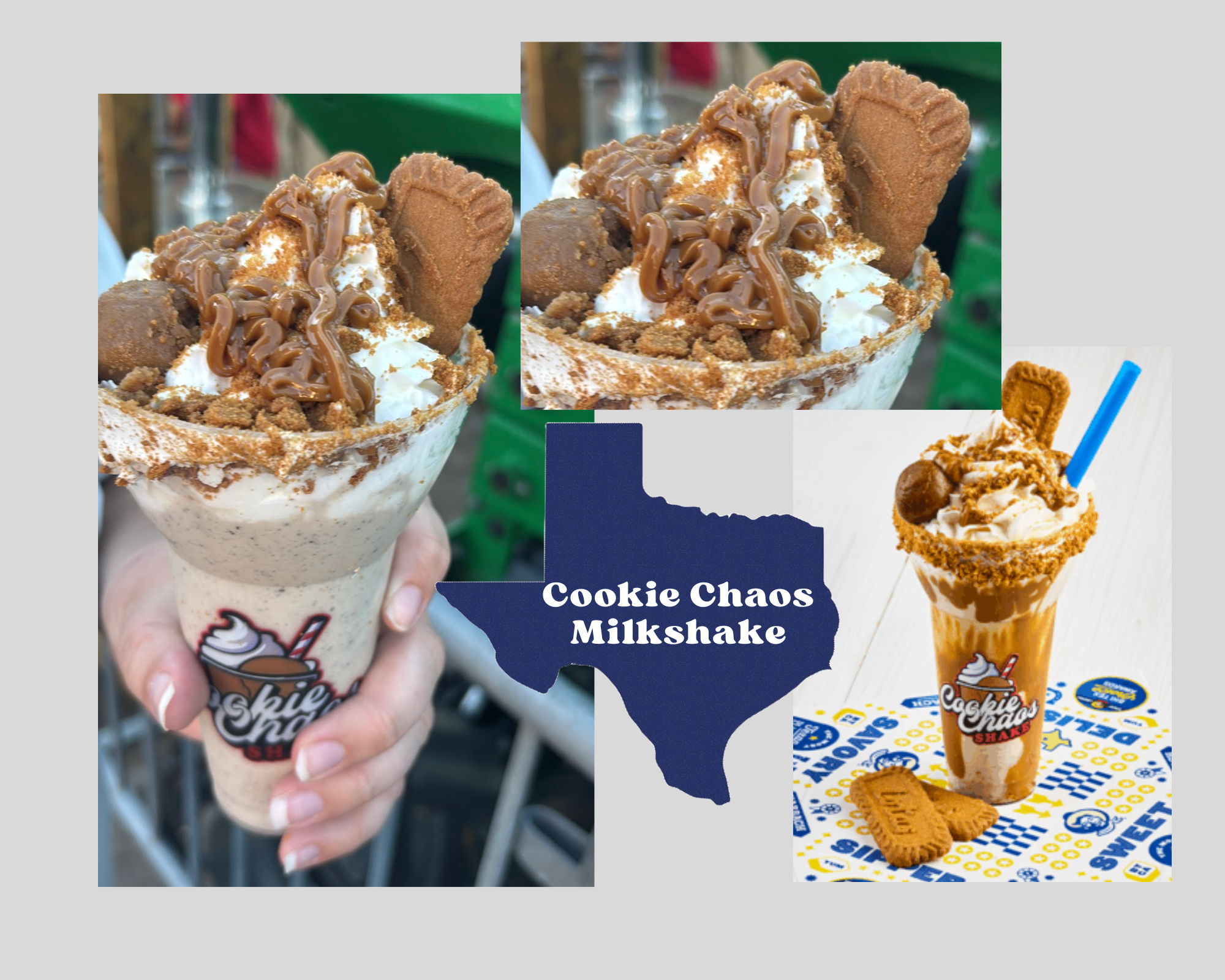 Insane milkshake at a state fair. Filled with speculoos cookie items and gluttony. Yummy sweet delicious gluttony.Sacral chakra.