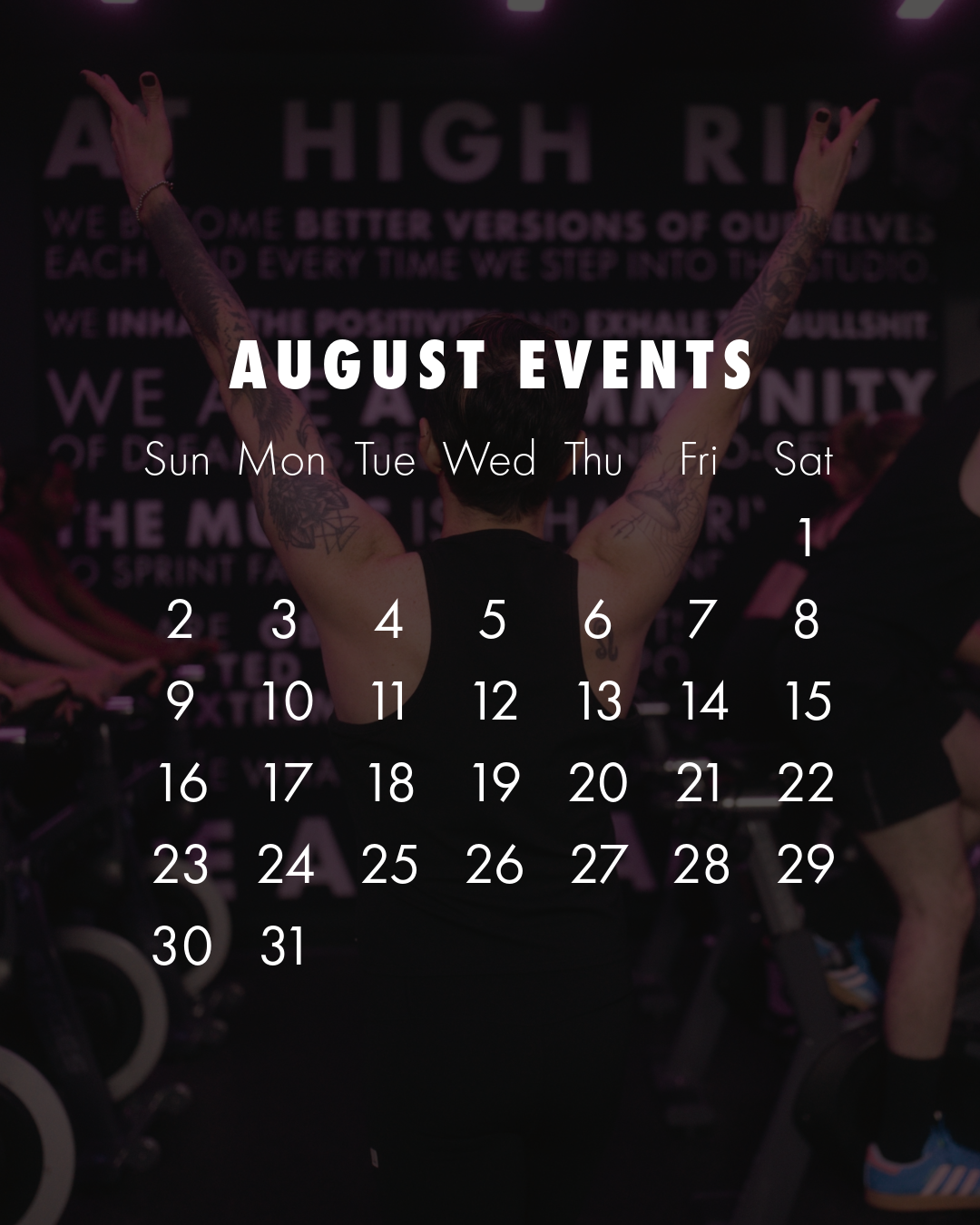 August Events at High Ride Cycle