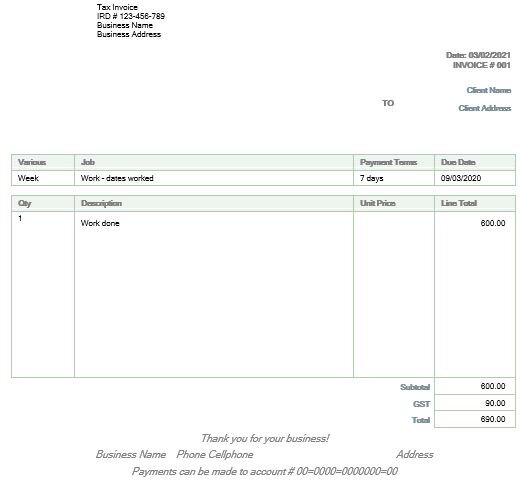 Socialcurrency Co Nz Resources Basic Invoice Template Word Document