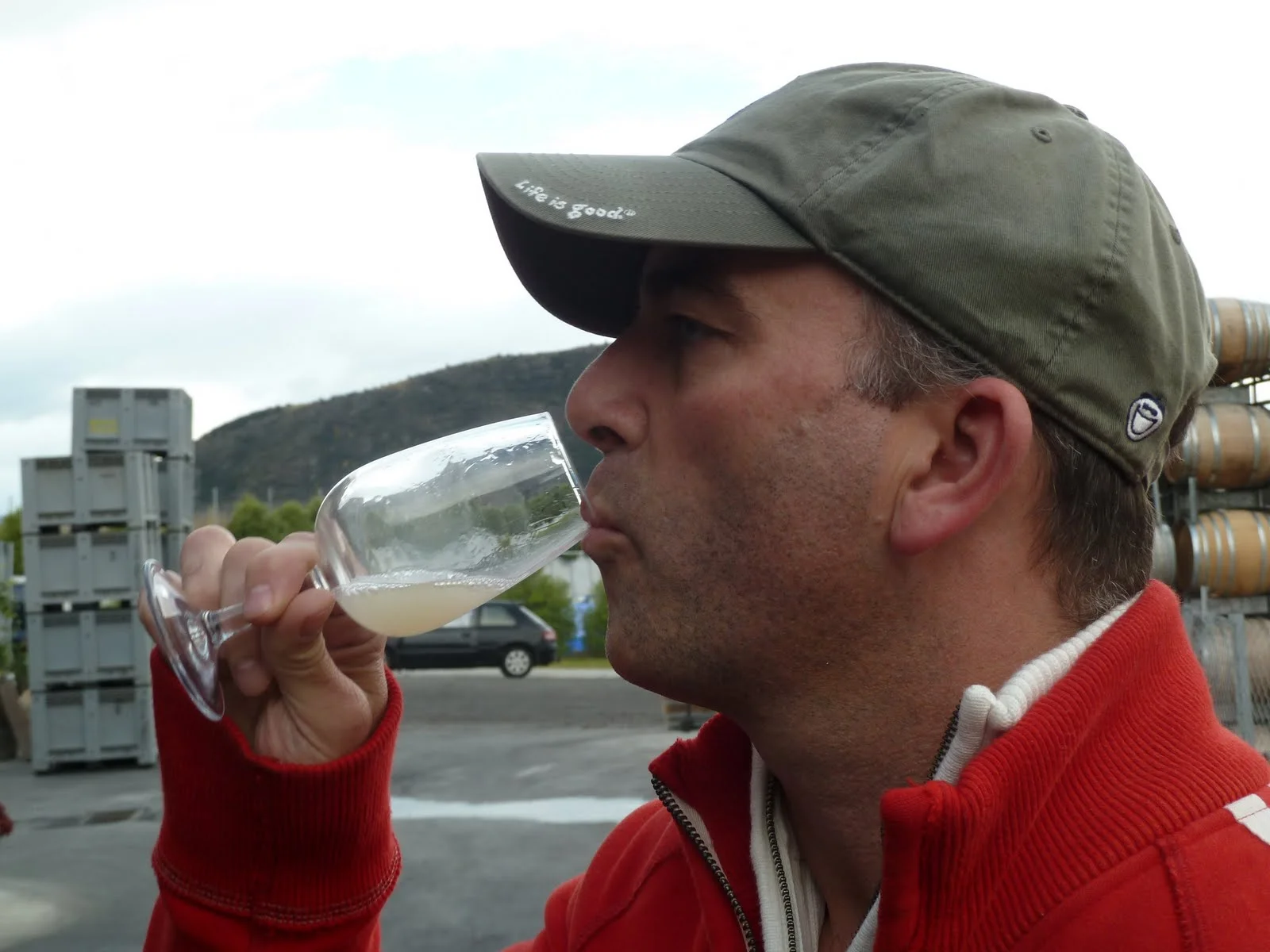 Cam drinking wine - or is it?