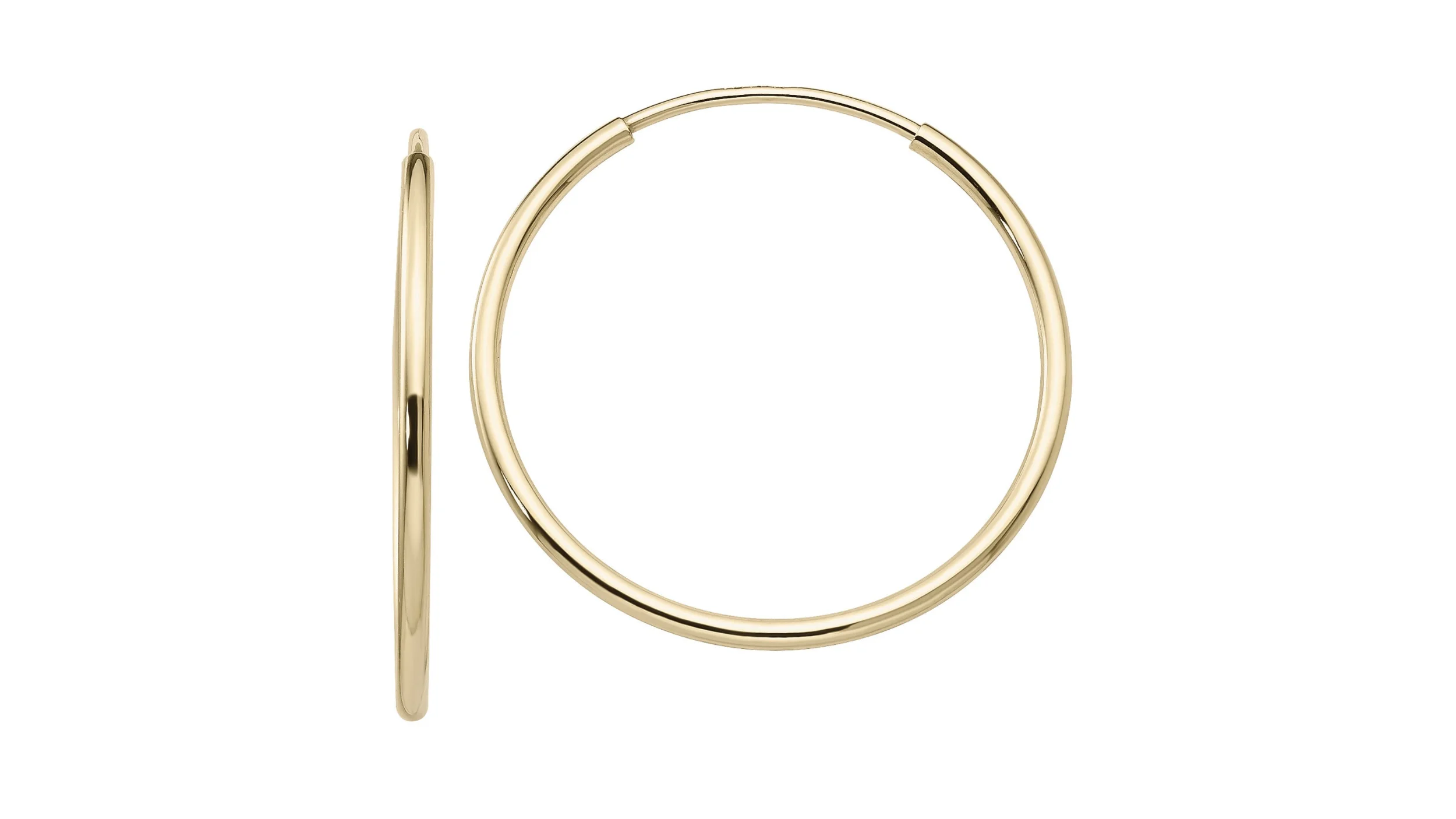 Solid 14K Gold Hoops