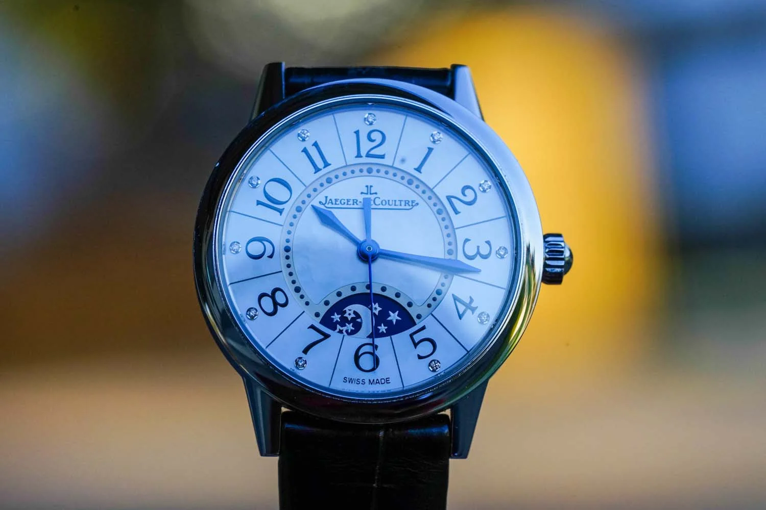 Jaeger-LeCoultre Rendez-Vous Night & Day Front Mother of Pearl Bokeh
