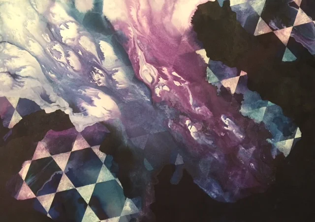 Cascade 2, acrylic on canvas, 56 x 76cm