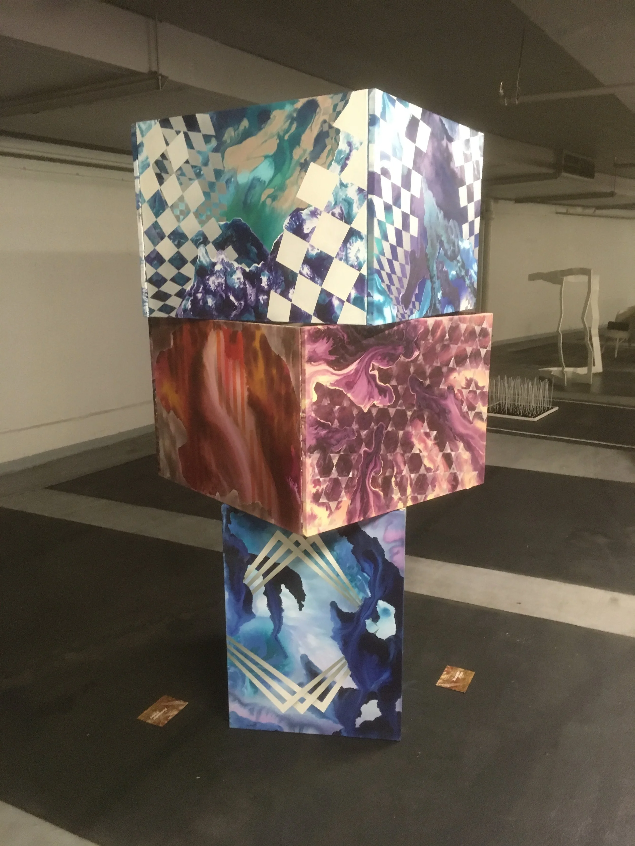  Protocol, acrylic on canvas, 188 x 100 x 90cm 