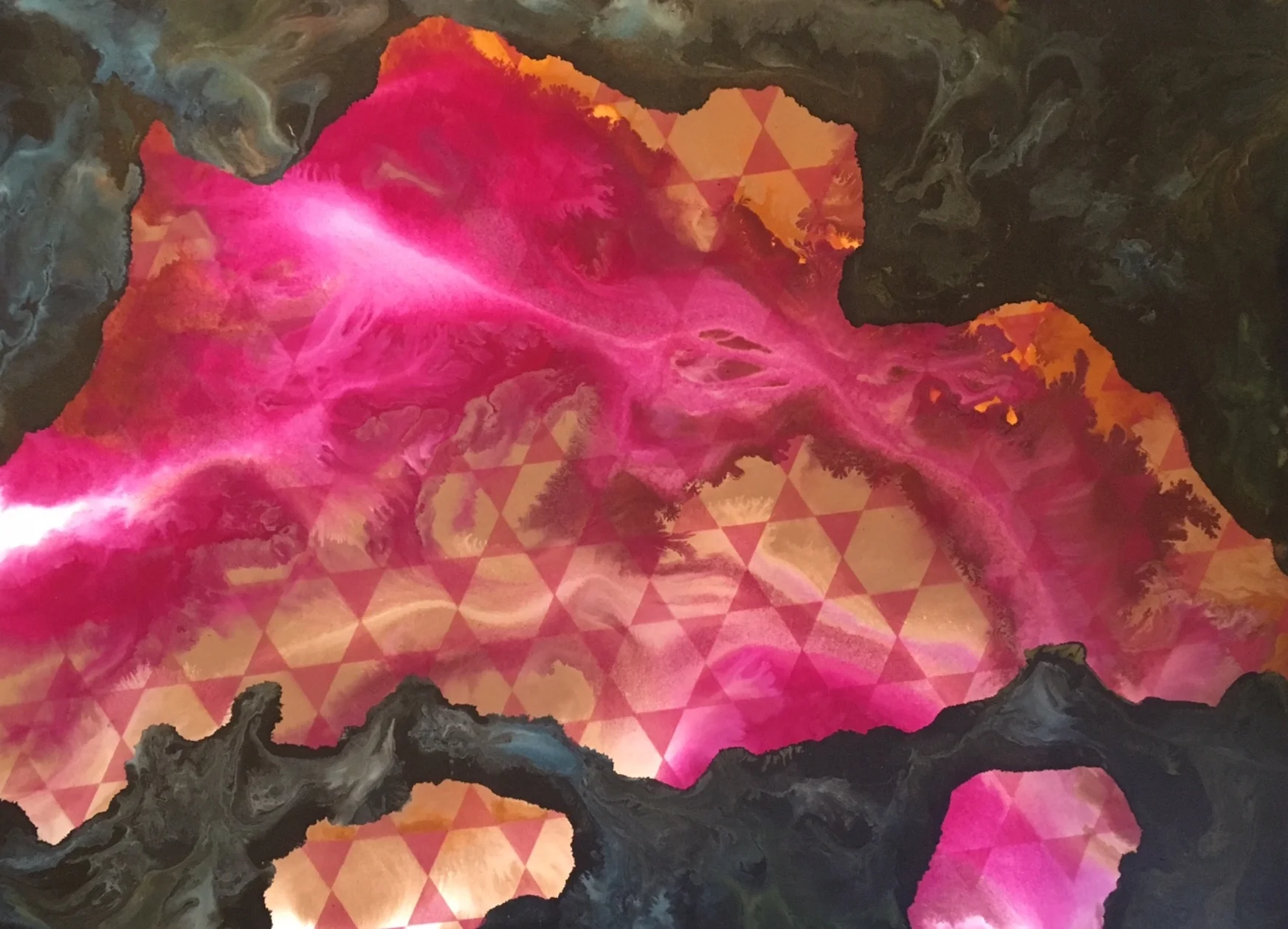 Bright Peaks, acrylic on canvas, 56 x 76cm