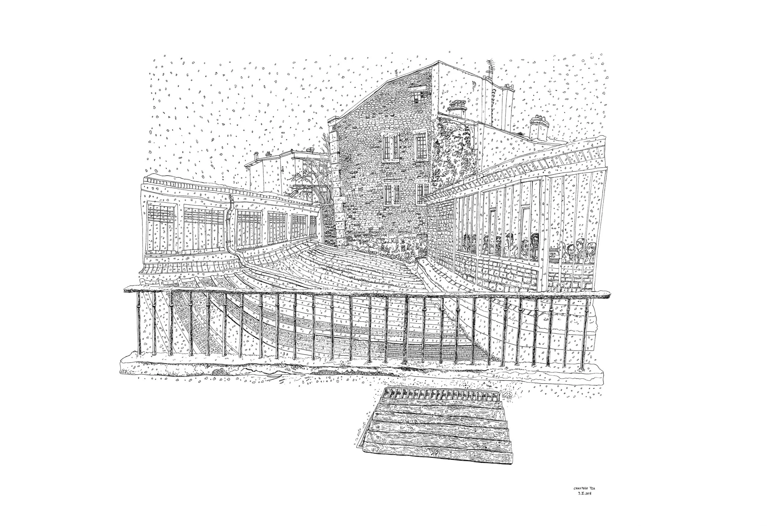 Christelle Téa Lithographie, 2017, 60 x 86 cm 40 ex./BFK Rives (Réservée aux membres donateurs)