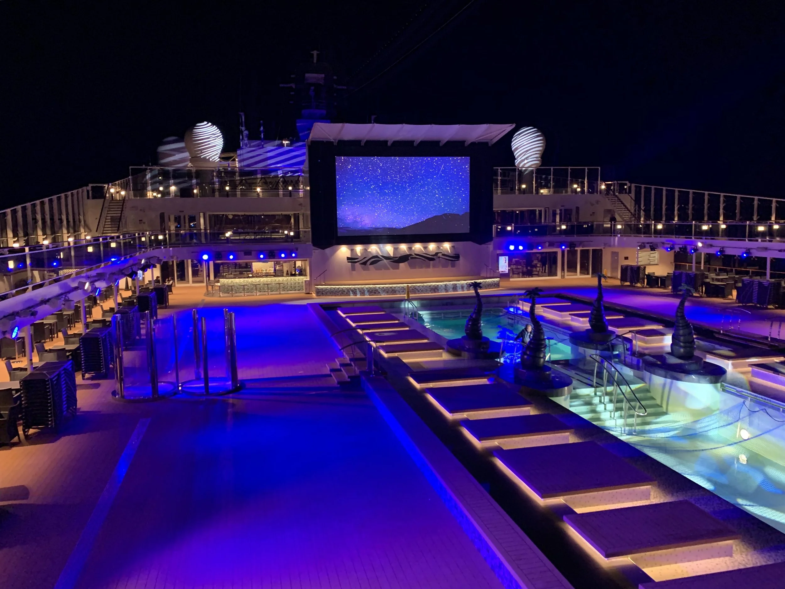 MSC Beliissima by night…beautiful indeed!
