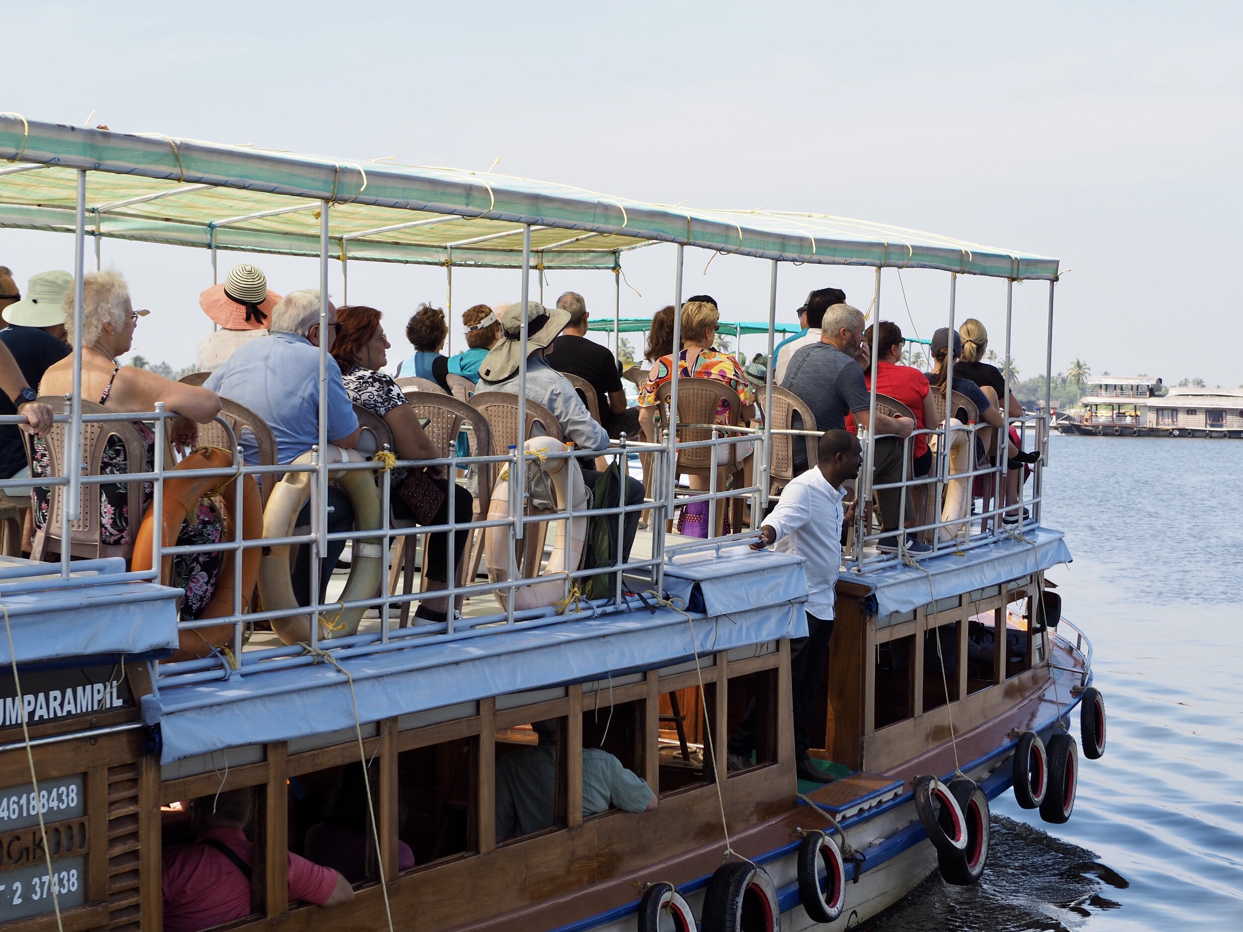 The ships tour on their boat…