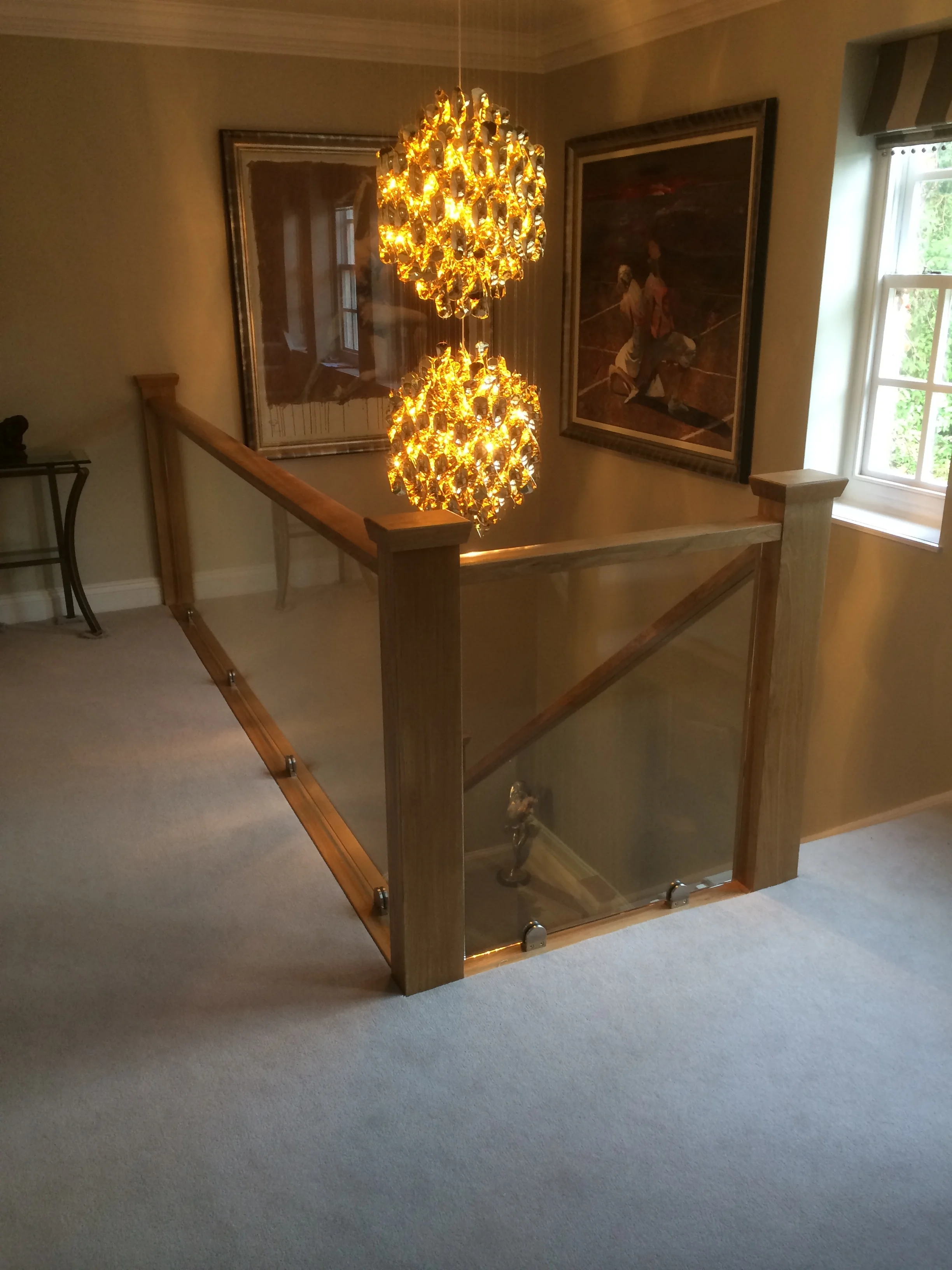 Glass stair balustrade, St Albans
