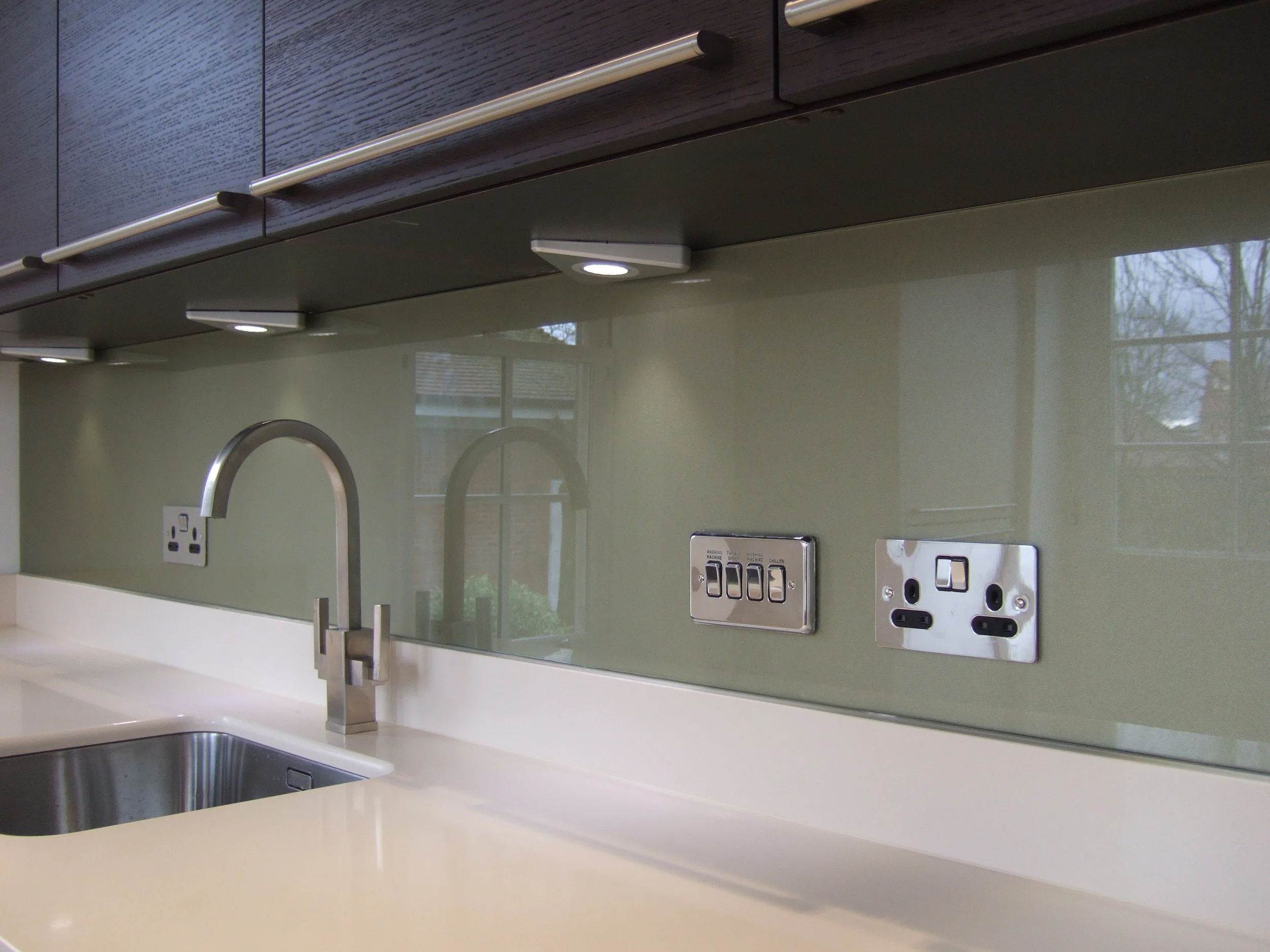 Pale Olive Green Splashback