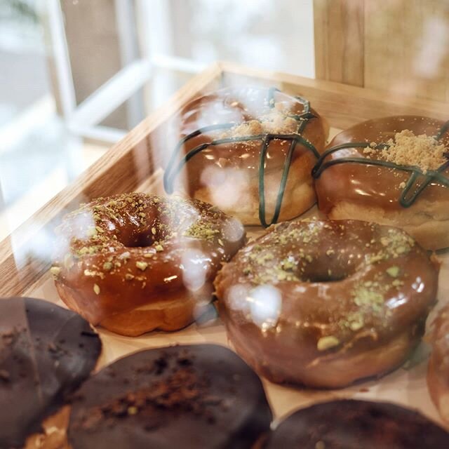 Caramel? 
Check out our salted caramel pistachio or our Banoffee donut. Cafe open 9:30am - 2pm Monday-Saturday.