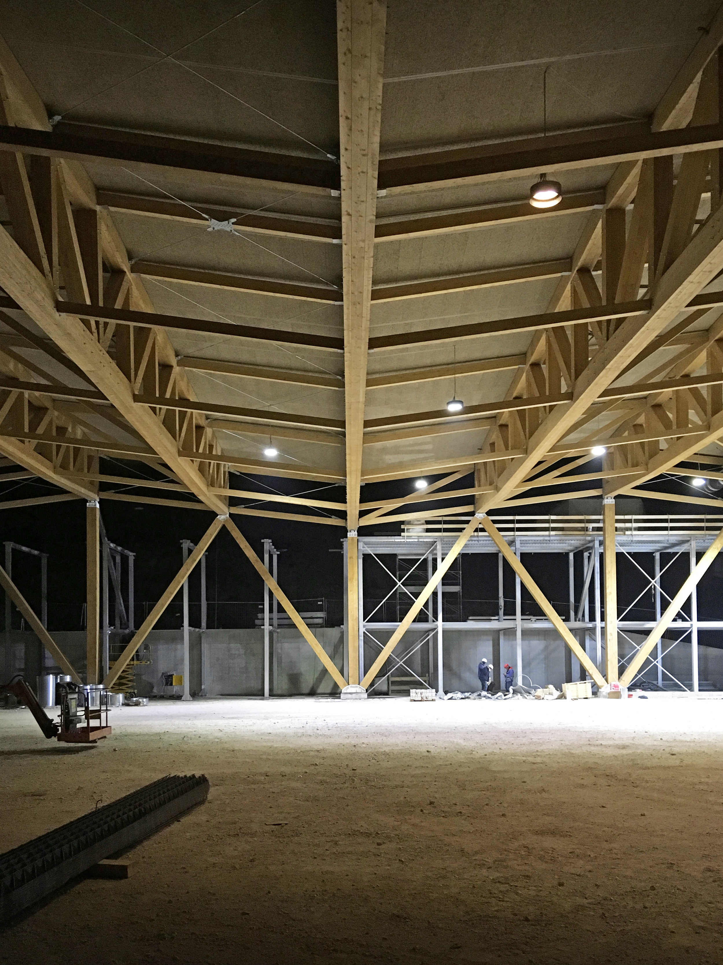 Palaluxottica, prove illuminazione interna