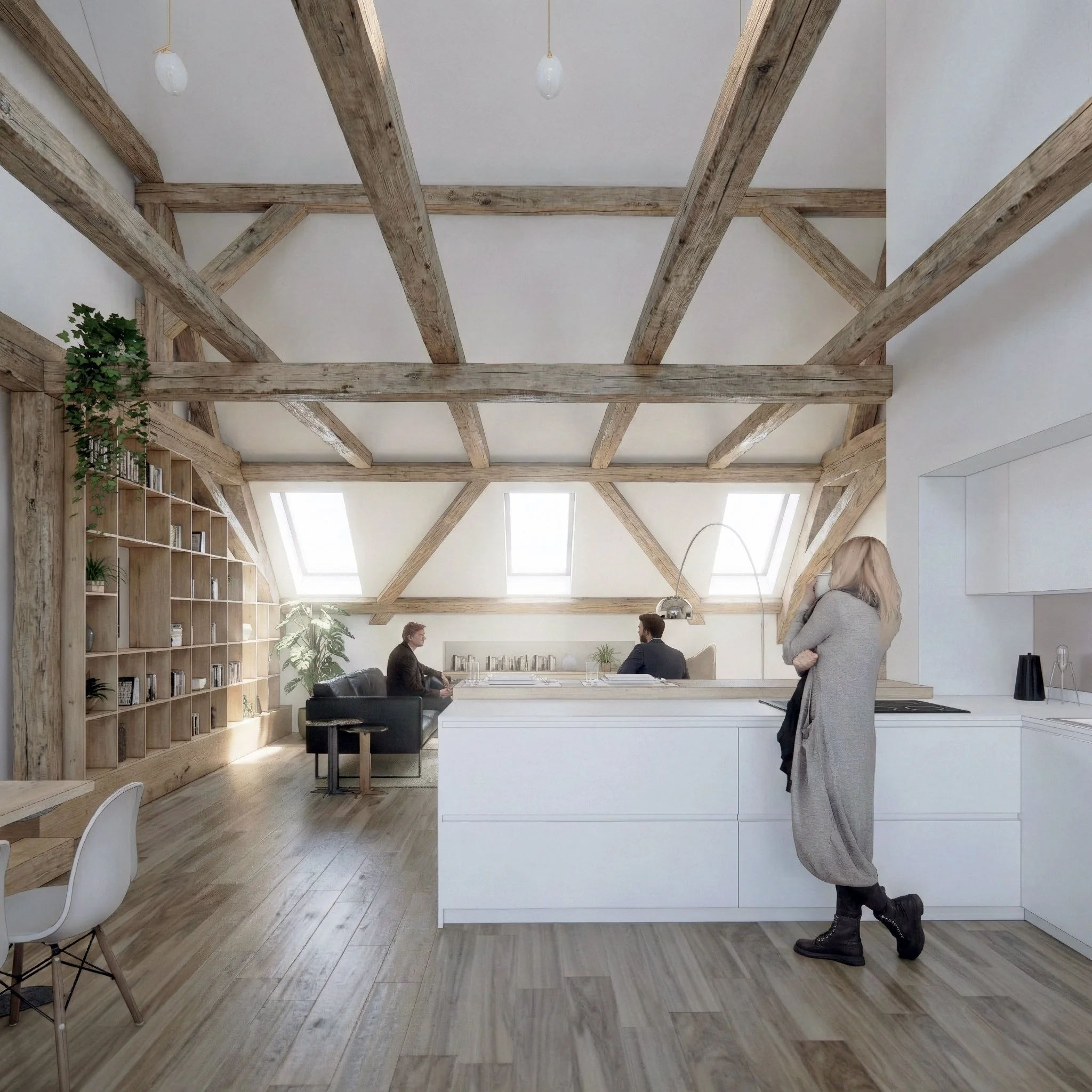    INTERIOR ZAGABRIA    Proposta di riconversione residenziale di un attico nel centro storico di Zagabria 