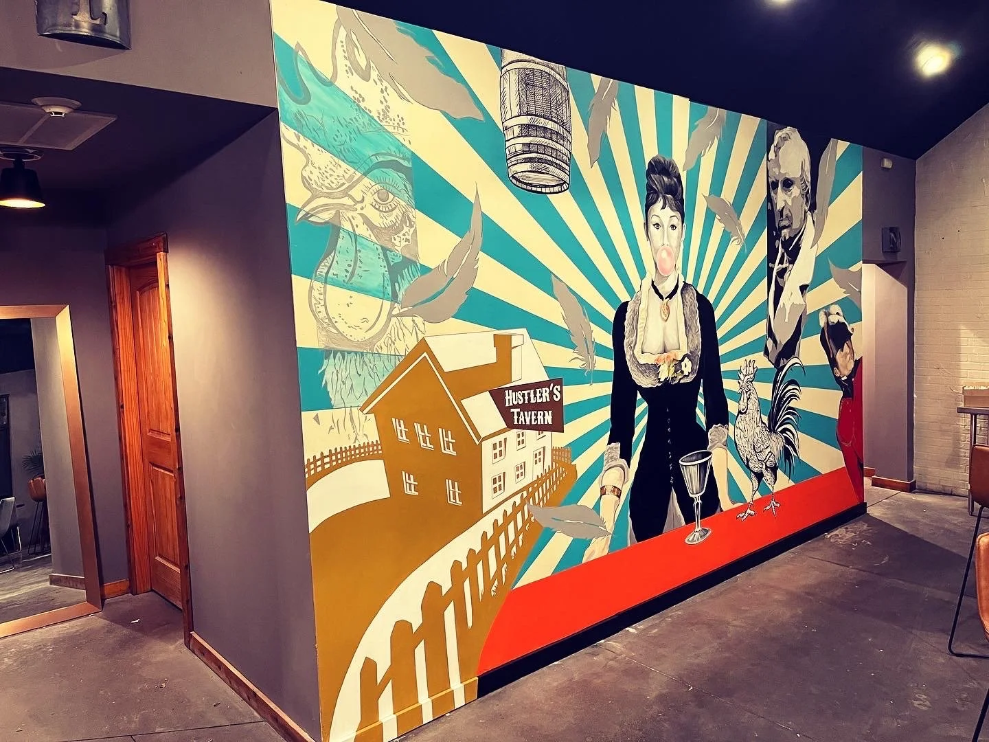 Hustler's  Tavern Mural Lewiston, NY
