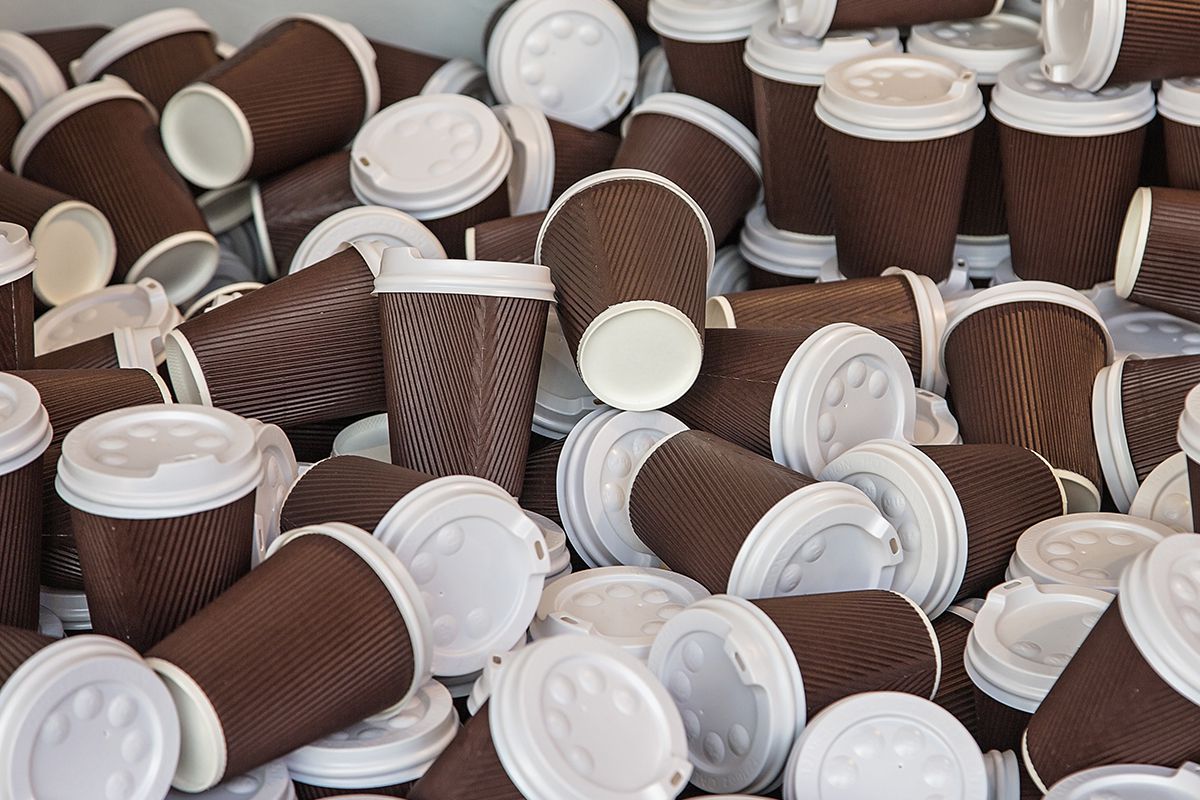2.5 Billion cups are being thrown away every year. (Image Source: Acre)