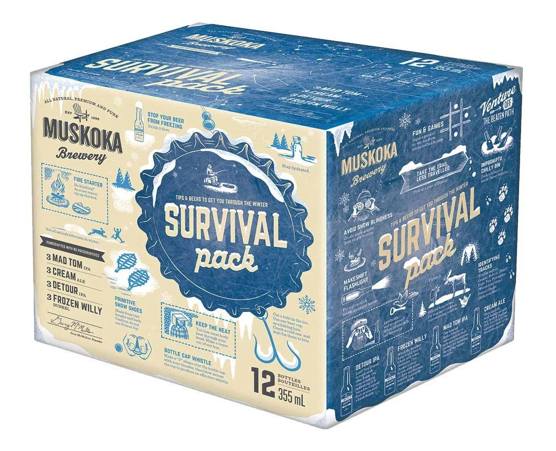 Illustrations for Muskoka Brewery Survival Pack