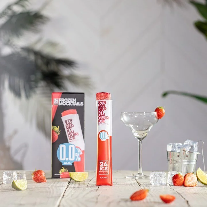 Strawberry Daiquiri 0.0% cocktail ice voor @24_ice 🍓🍓🍓🍓