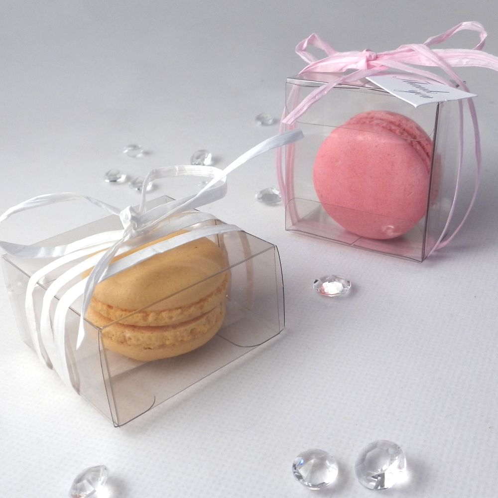RomanticBaking 30 Scatoline Trasparenti Per Macaron – 5x5x2,5 Cm – Confezione In Plastica Per Mignon, Biscotti, Cioccolatini, Dolci – Ideali Per Bomboniere E Feste - 3