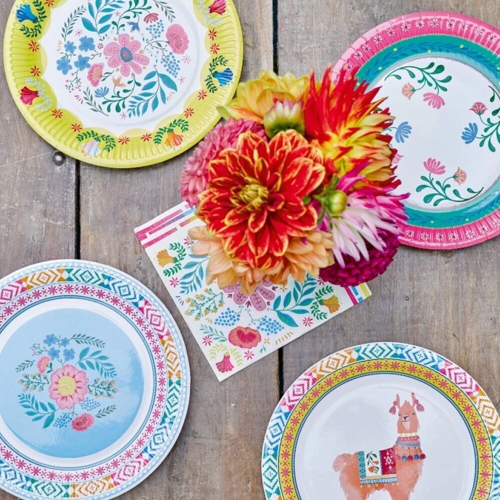 Boho Garden Party Paper Plates