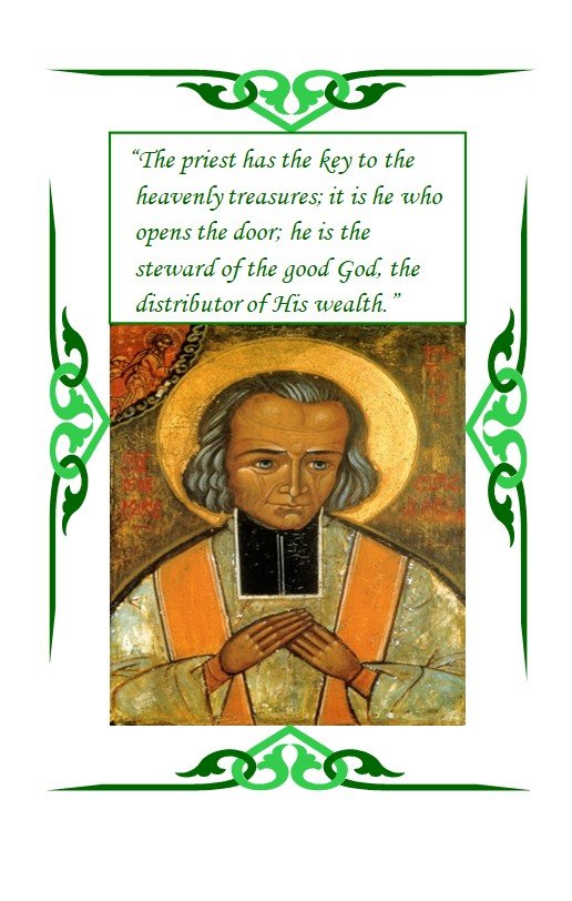 St. John Vianney - Rosary Card