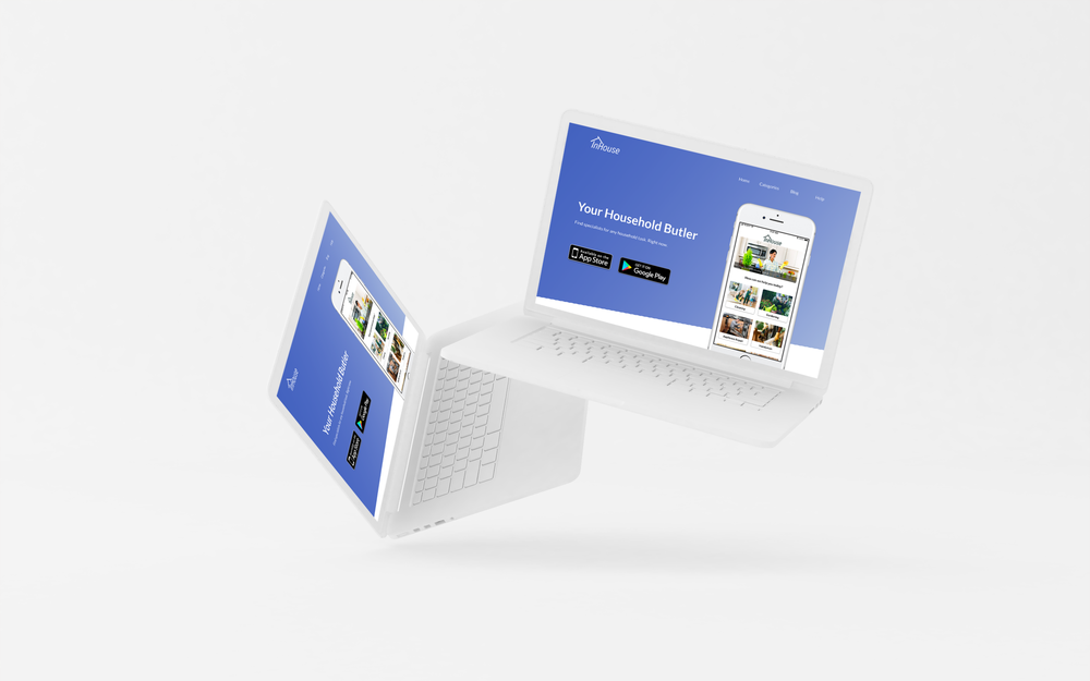 InHouse Responsive Website — Macbook mockup
