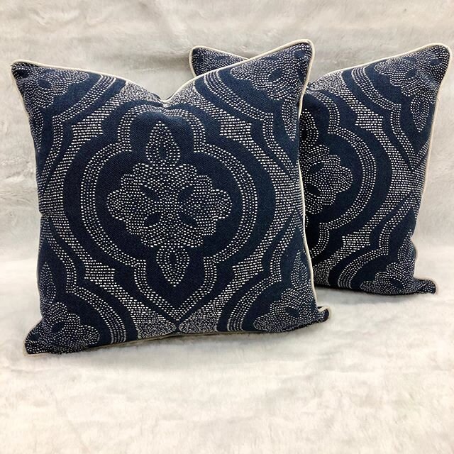 18&rdquo; Thibaut Sunbrella Pillow Covers (2 in stock). .
.
. #fabrics #morethanjustfabric #fabricshop #fabricstore #supportlocal #shopsmall #customblinds #bristoltnva #statestreet #furniture #lighting #candles #customshades #bristolva #upholstery #d