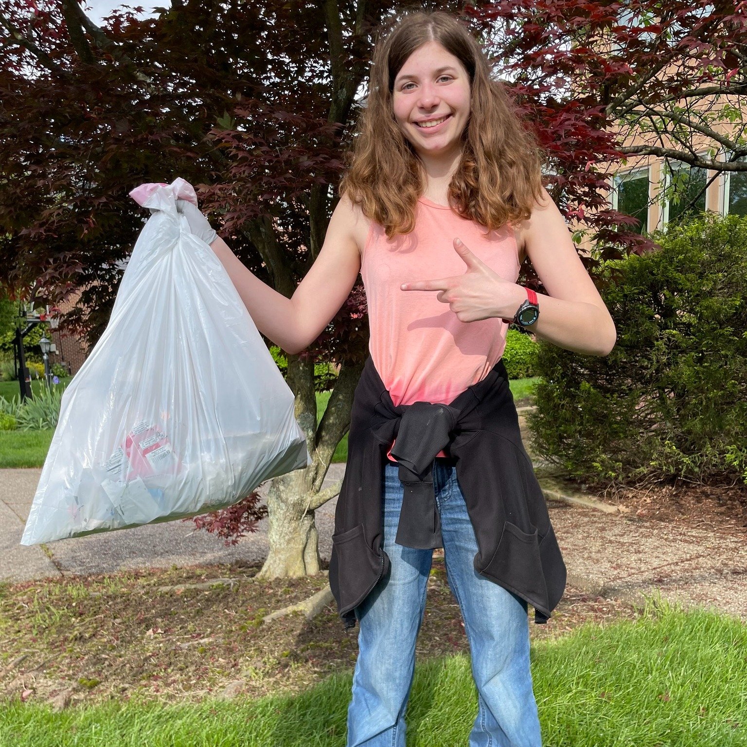 ECSer, Liv, is wasting no time 🚯 and participating in #ECSCaresDay2024 by picking up trash during walks 🙌 #GrowingCitizens