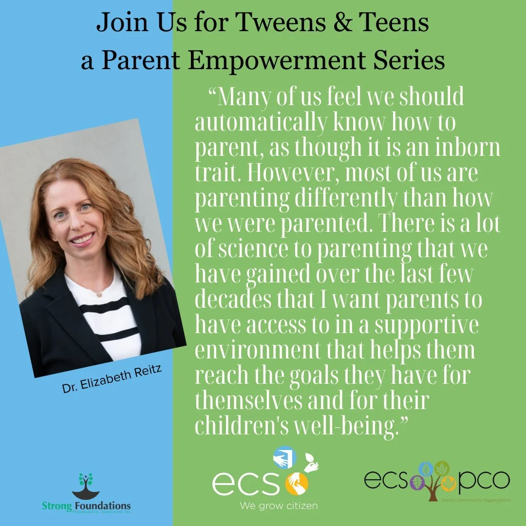 Thank you to everyone who attended last night's Tween &amp; Teen Series.

A major takeaway from Dr. Nelson: We are lucky that ECS views parent education as essential work. The comprehensive Tween and Teen Series is evidence that our school stands out