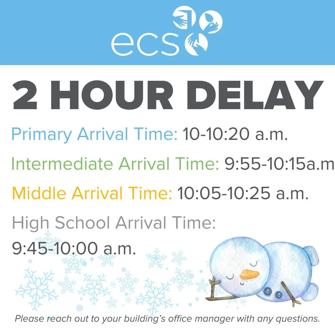 Pittsburgh Public School has announced that it will operate on a 2-hour delay tomorrow, Tuesday, December 2. Accordingly, so will ECS.

If weather conditions worsen, PPS will make the call to cancel by 5 AM. An update will be provided with that infor