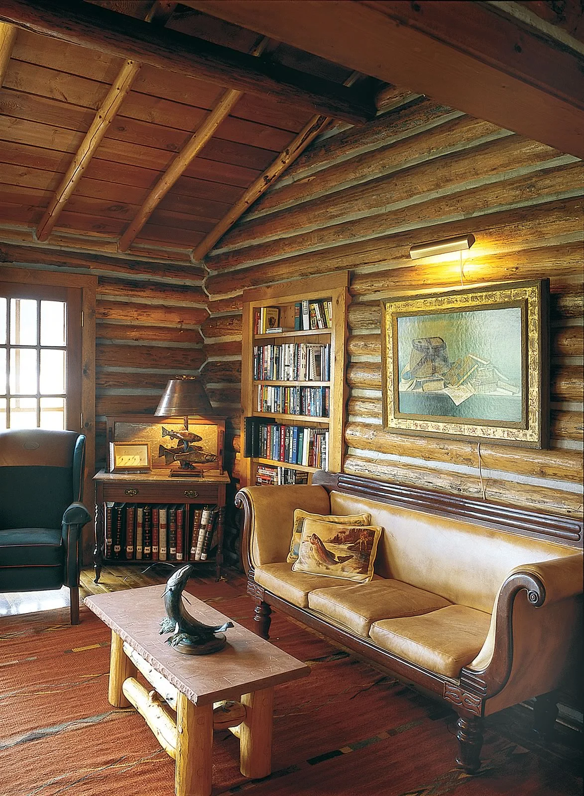 The library area in the Lodge