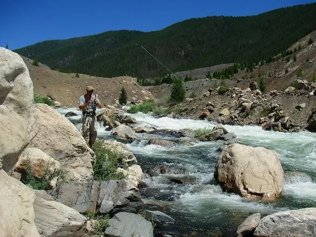 Fishing "The Slide" on the Madison River.