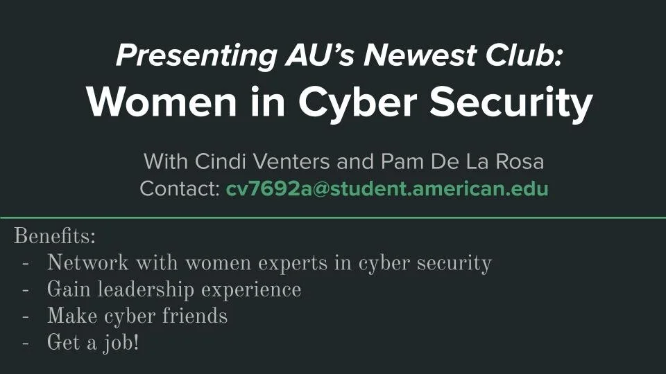 Presenting AU’s Newest Student Club: Women in Cybersecurity