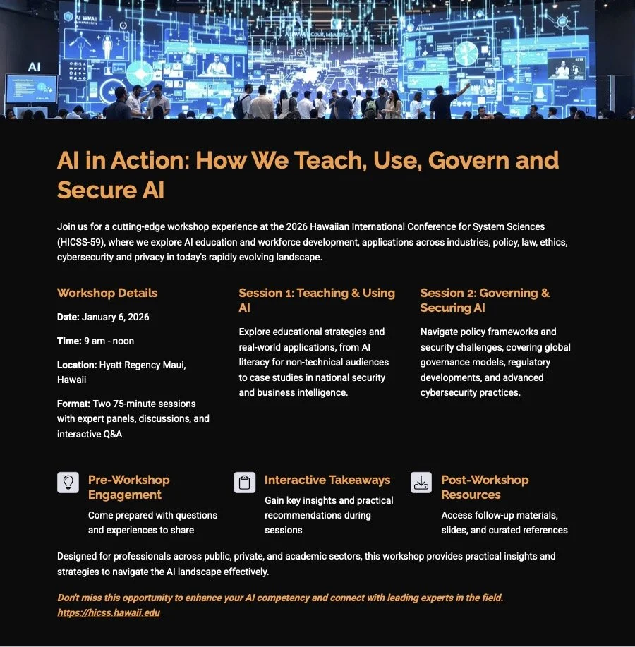 IGL Spotlights "AI in Action" HICSS-59 Workshop