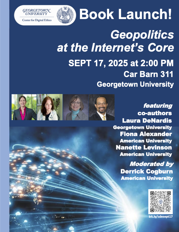 Book Launch for "Geopolitics at the Internet's Core" at Georgetown University