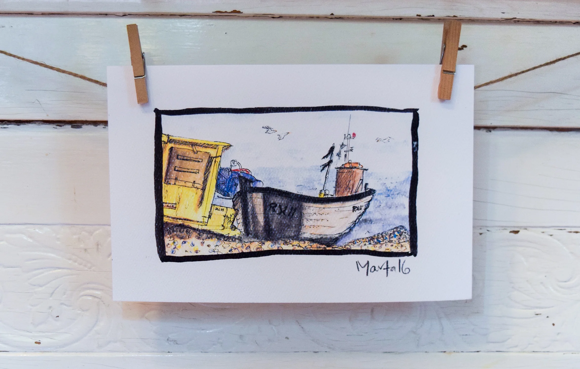 2017 ETSY PRINT Boat Beach Birds (small white) small.jpg