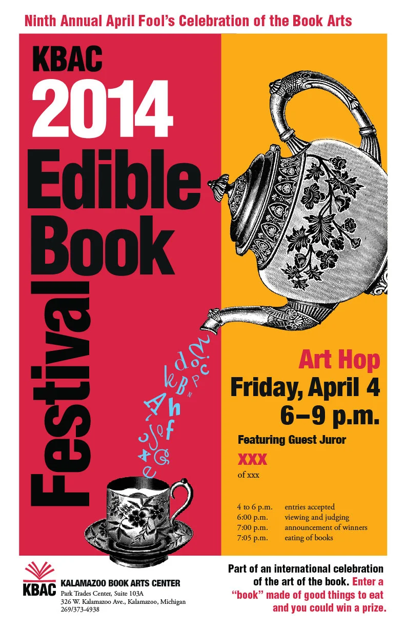 Edible Book Poster designed by Elizabeth King