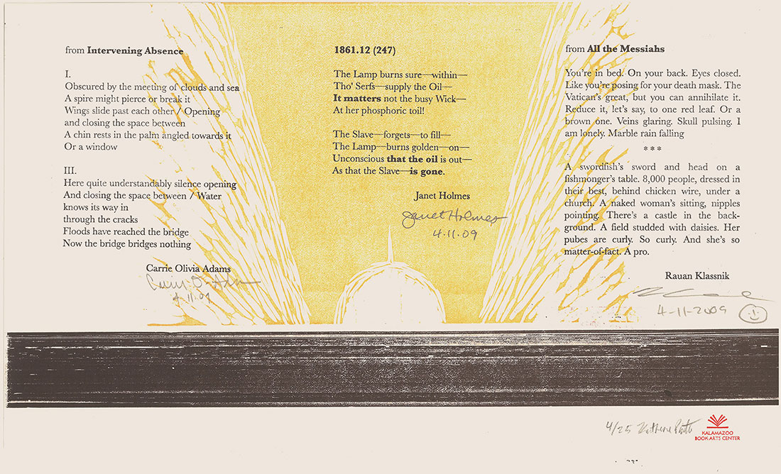 April 2009: Carrie Olivia Adams, Janet Holmes & Rauan Klassnik