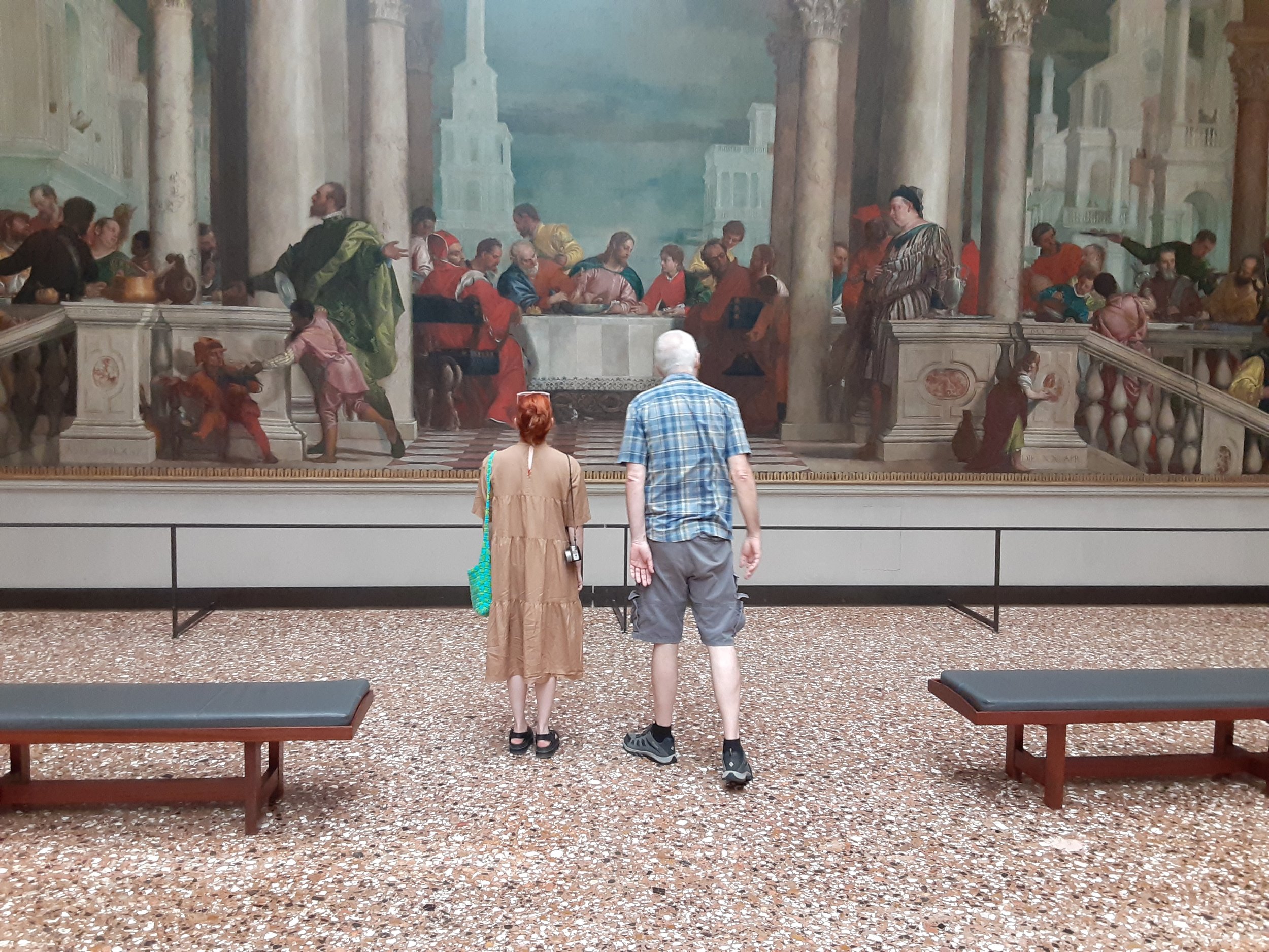 Maddie and Jeff at the Accademia museum