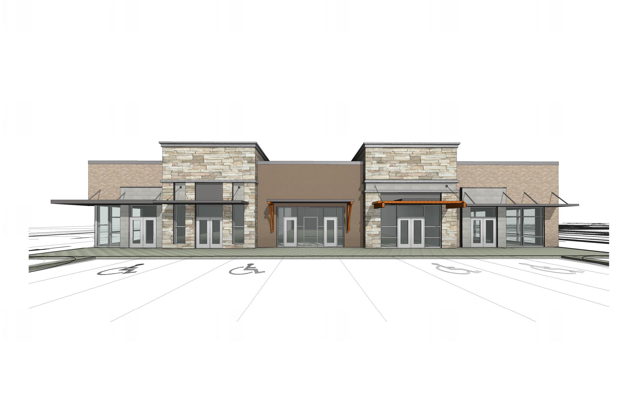 New Gull Road Retail Center Rendering