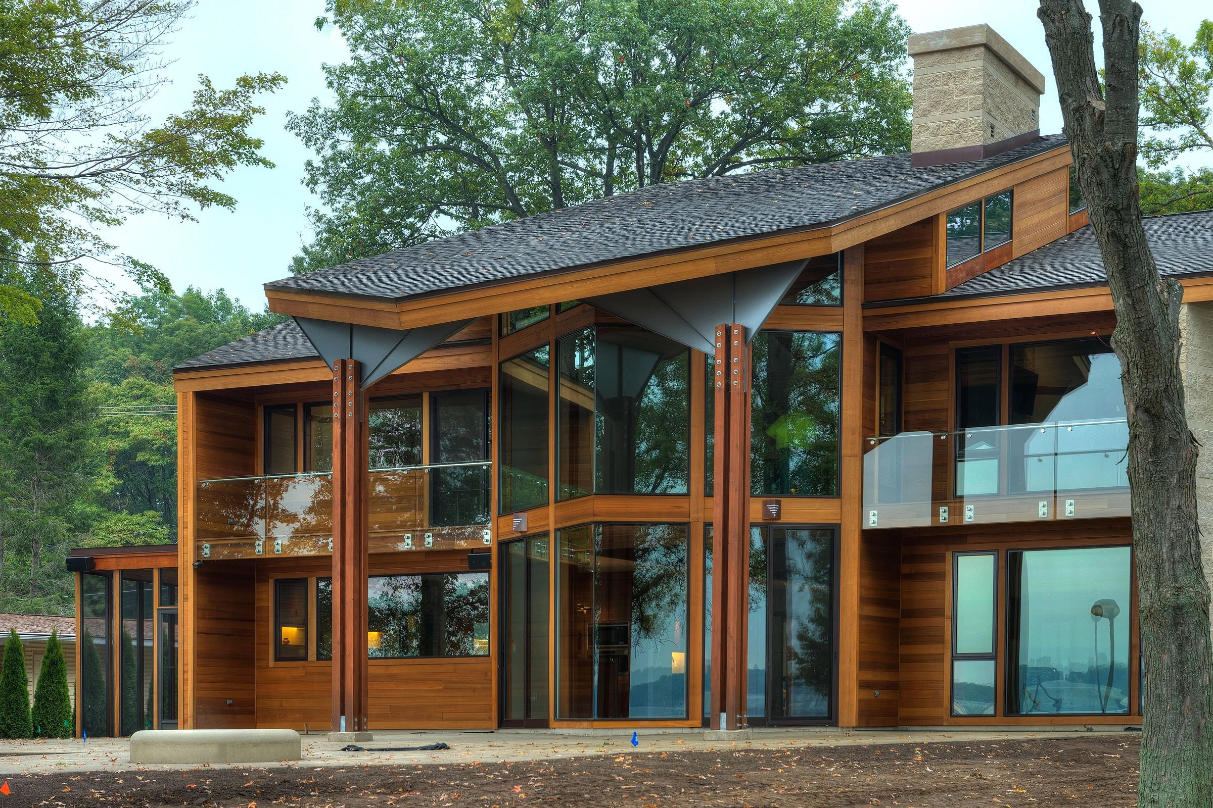 Modern Wood and Glass