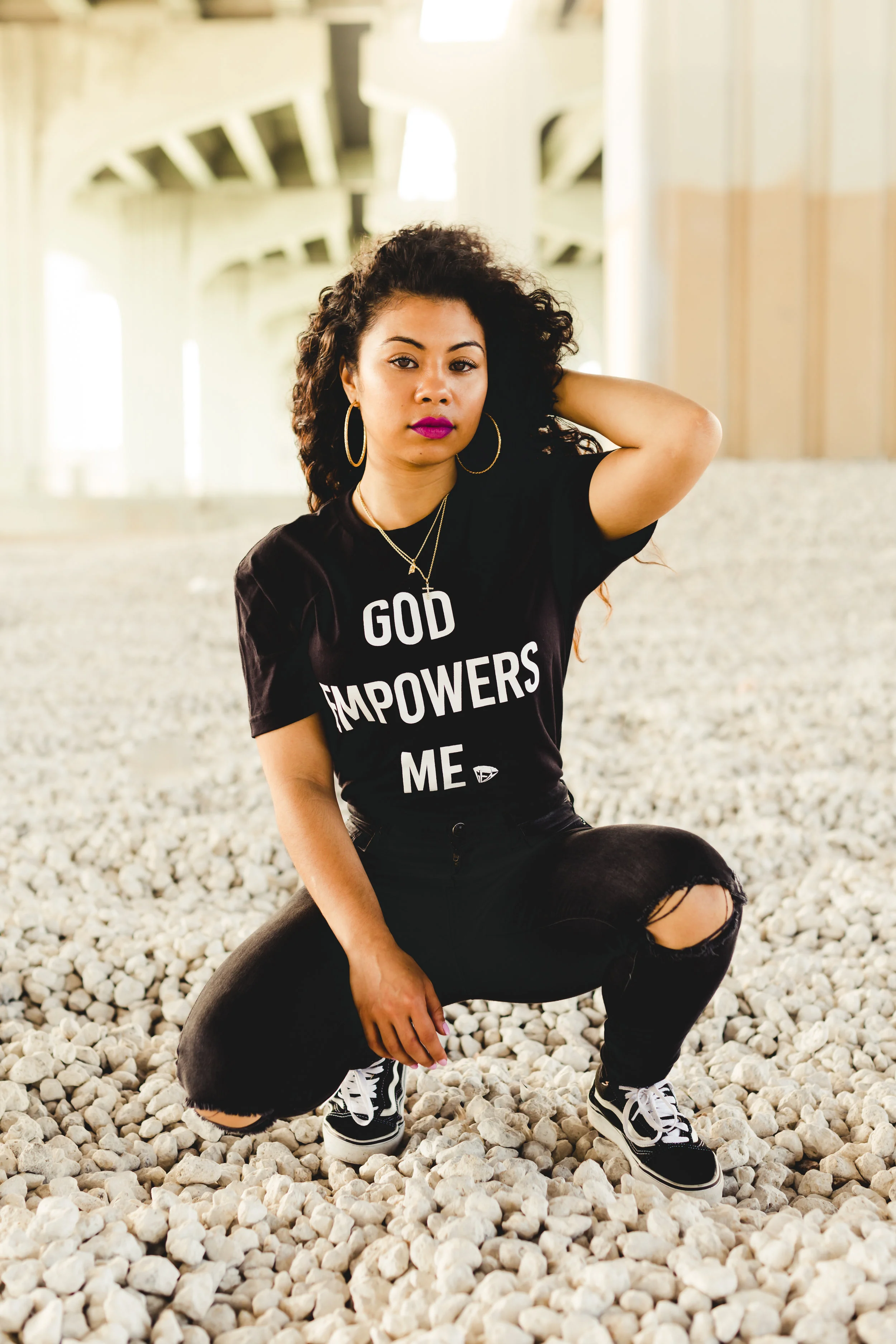 Model is wearing size small, petite build