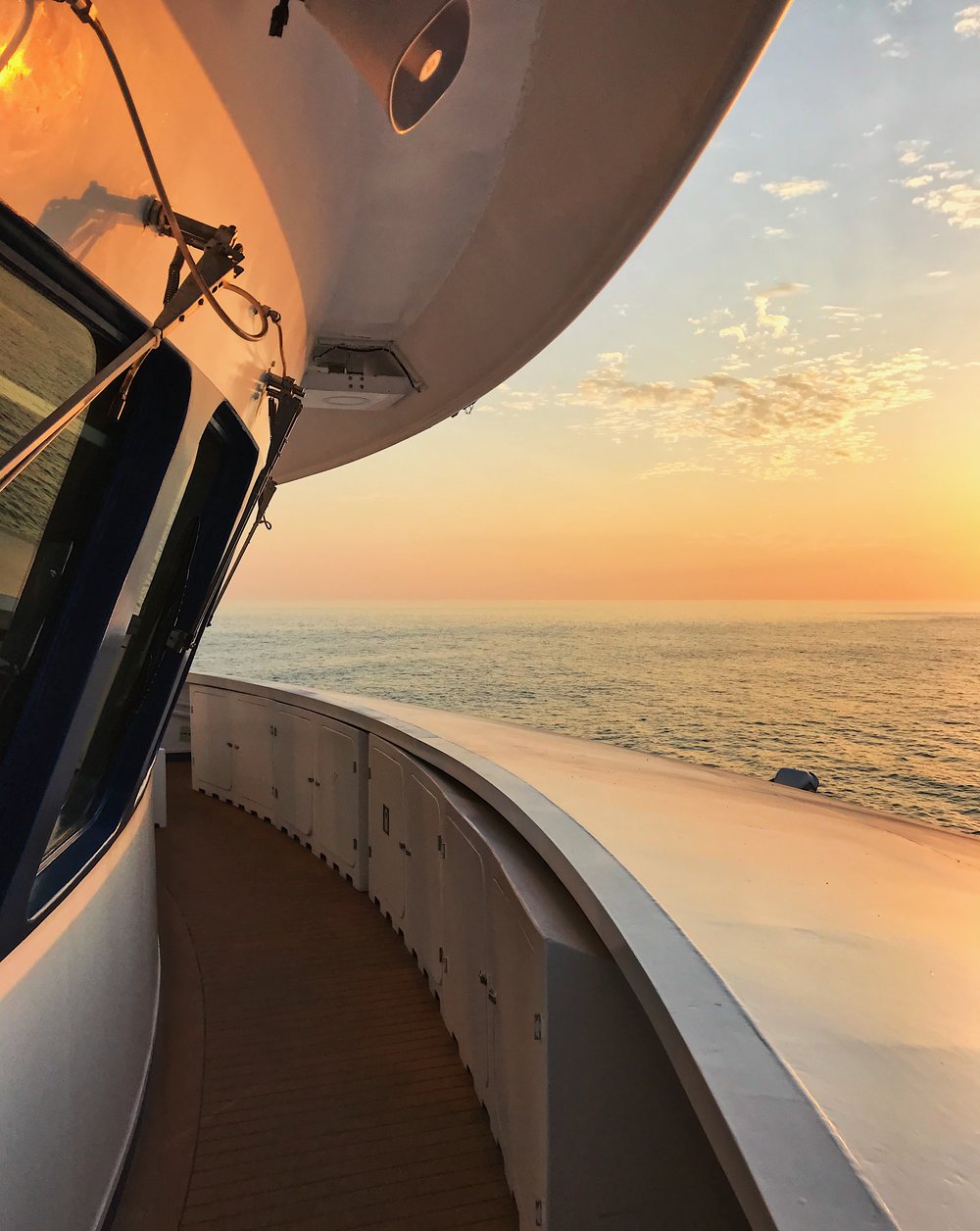   Santa Cruz II  , sunset on the bridge  