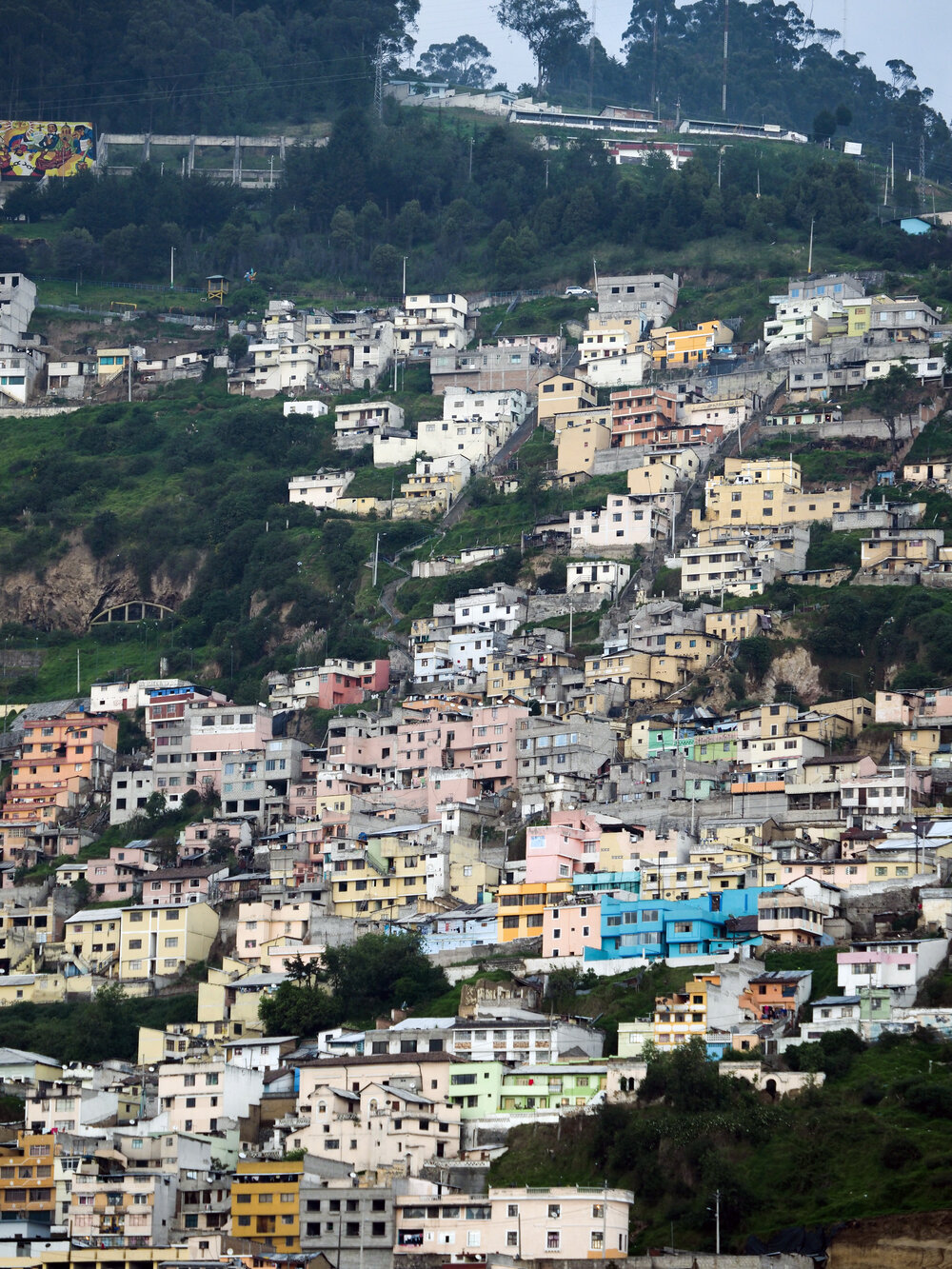  colourful cubes, uphill 