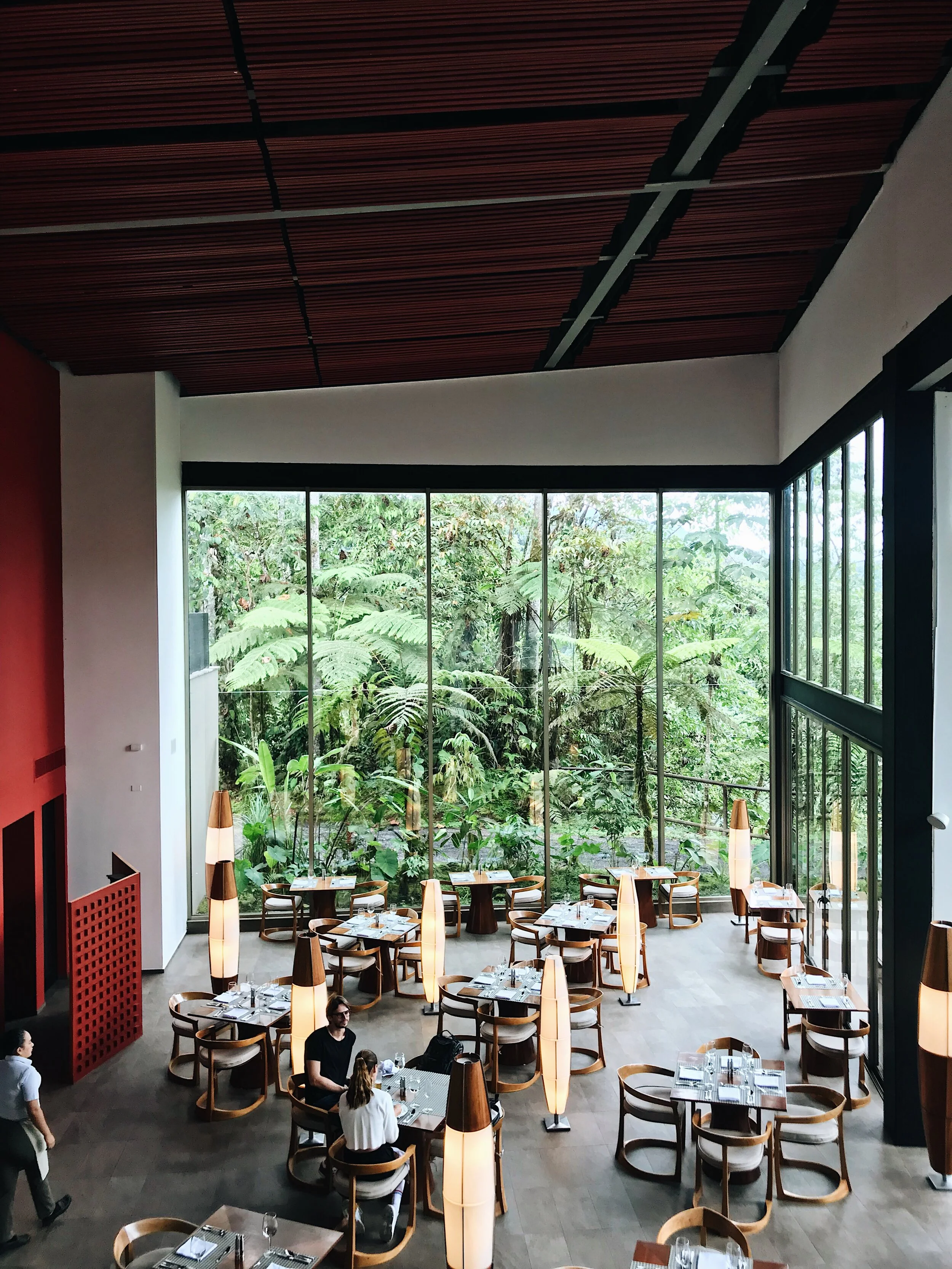  The Lodge’s towering Dining Room 