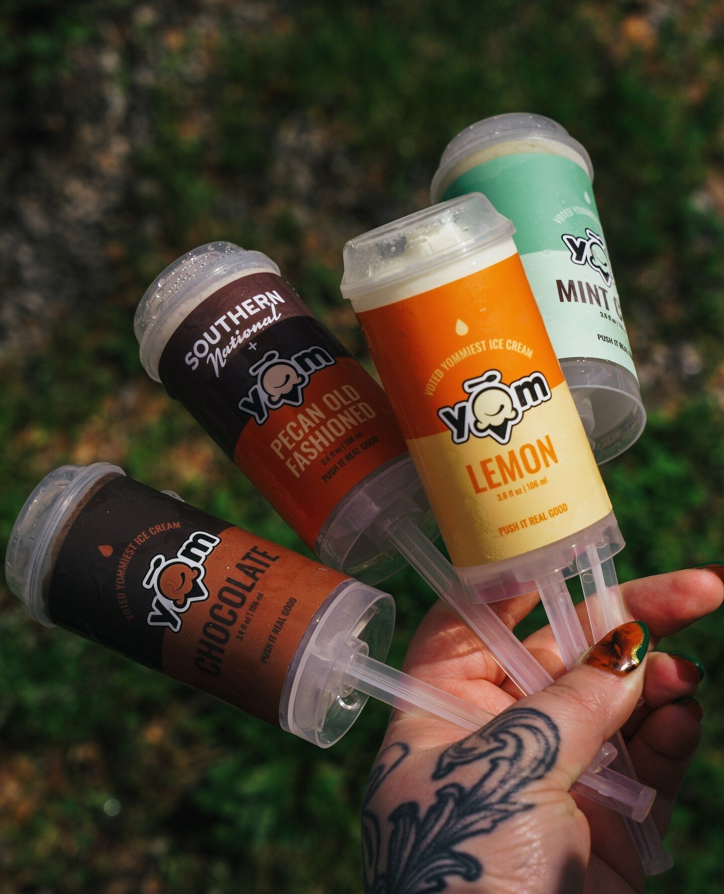 What's sweeter than beating the Spring &amp; Summer heat? Our NEW YOM Pops, locally made in Kirkwood and made with delicious custard - come on over and try 'em for yourself! #ComeHaveAPop #YomPops #KirkwoodCustard @yomicecream