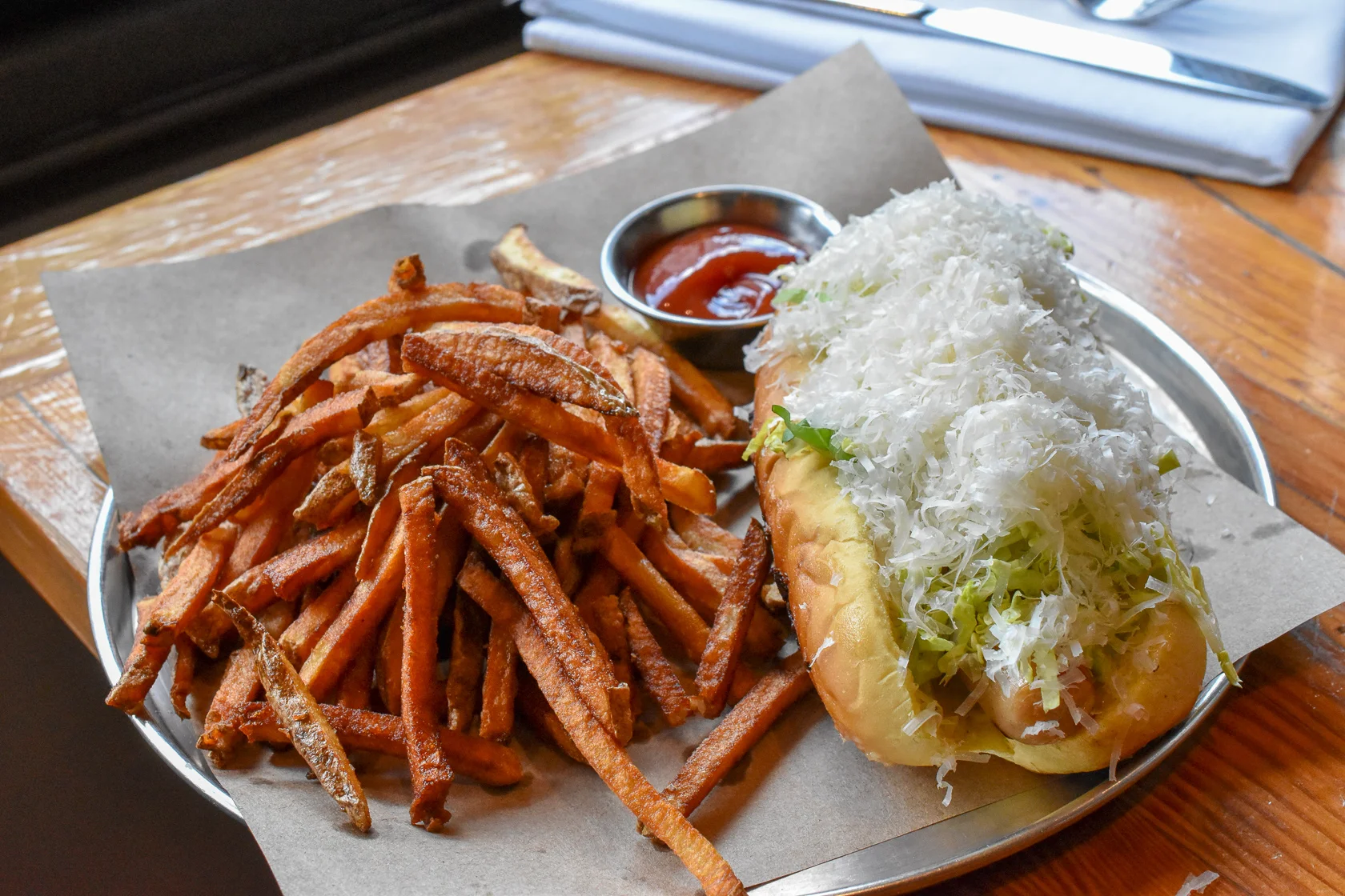 Preserve’s popular Chicken Caesar Dog lunch dish