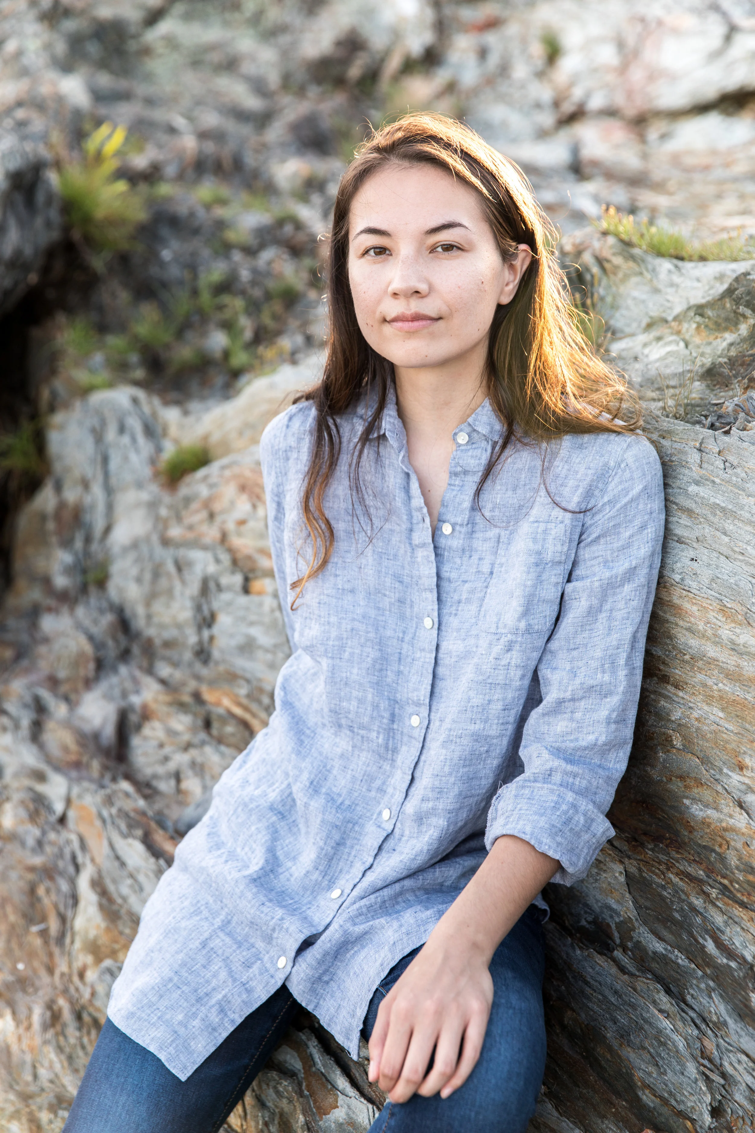 studio 412 boyfriend shirt linen made in maine