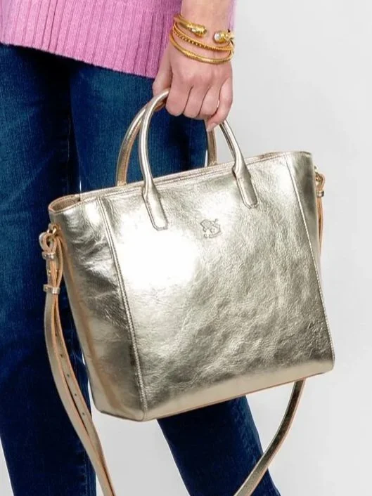 il Bisonte Quercia Crossbody Bag Metalic