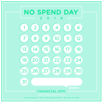 No Spend Month Tracker Free Printable