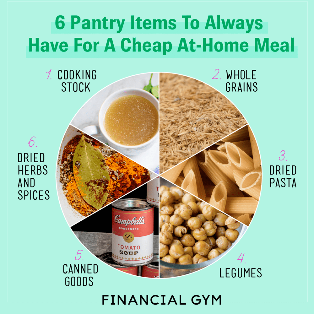 6 Pantry Items to Always Have for a Cheap At-Home Meal